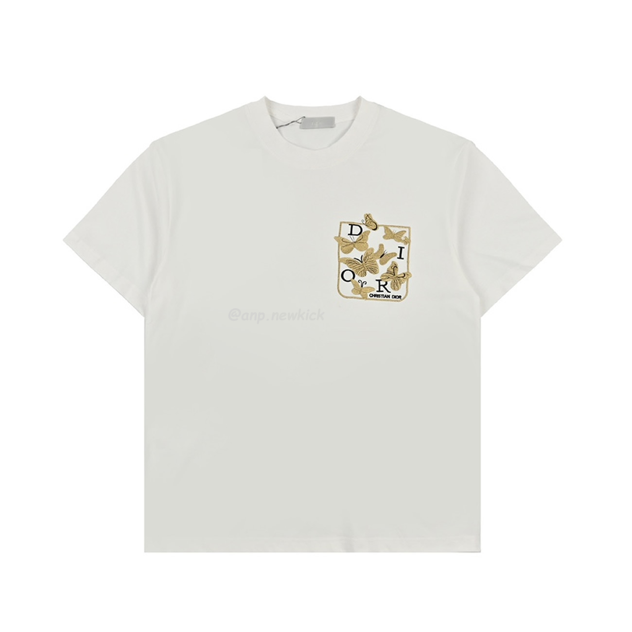 Dior Cd 3d Butterfly Letter Embroidered Pocket Short Sleeve T Shirt (3) - www.newkick.org